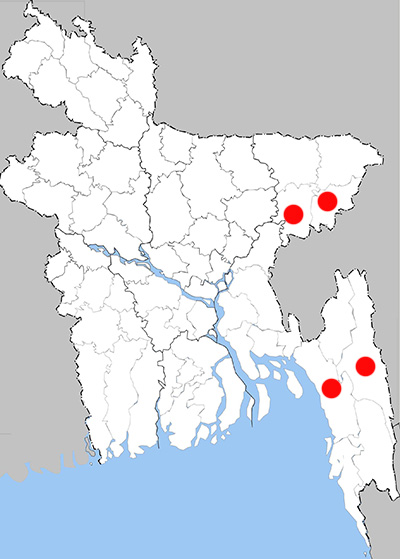 Distribution map - Atrophaneura varuna astorion