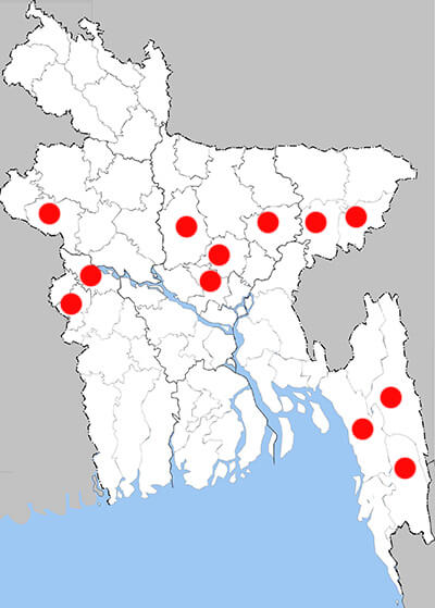Distribution map - Gda