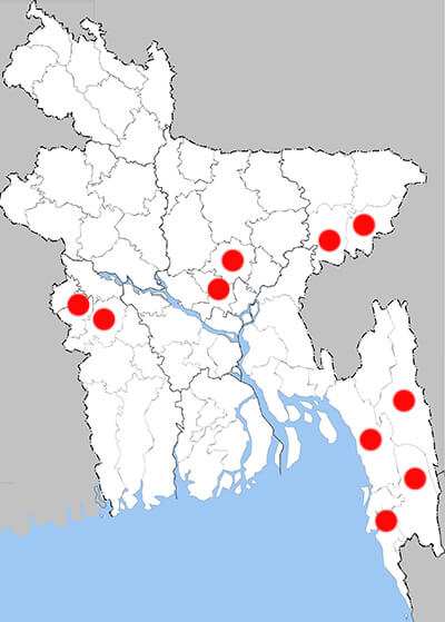 Distribution map - P ag