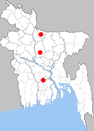 Distribution map - Abisara bifasciata